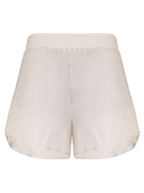 Shorts Kloe woman a vita alta Amotea | KLOECOTTON GAUZEECRU